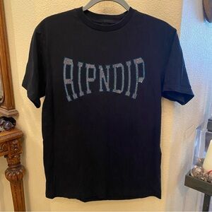 RIPNDIP Black Rhinestone Bling T-Shirt Size Small